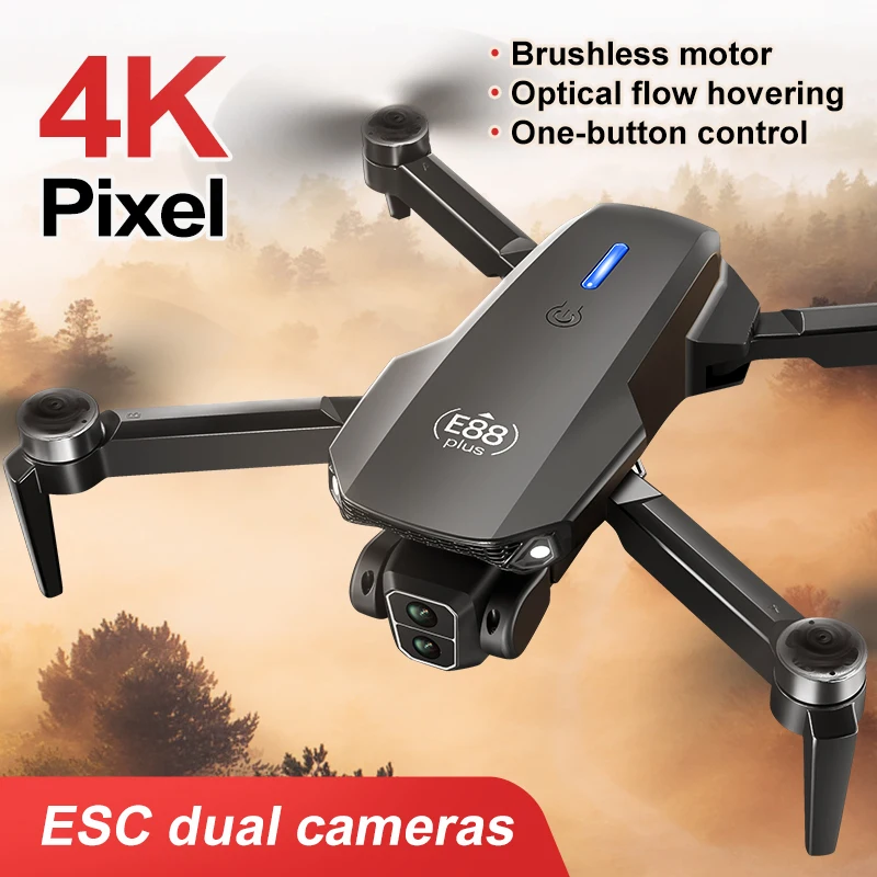 Drone Quadcopter E88 Plus baru - Drone Camera 4K ulasan dan harga