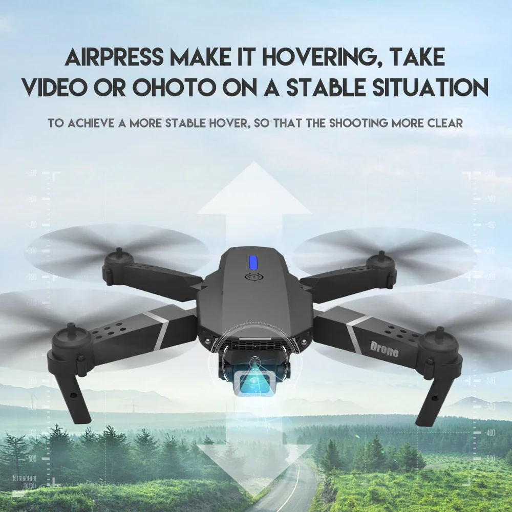 Drone Quadrotor profesional E8 - Drone Camera Wide Angle ulasan dan harga