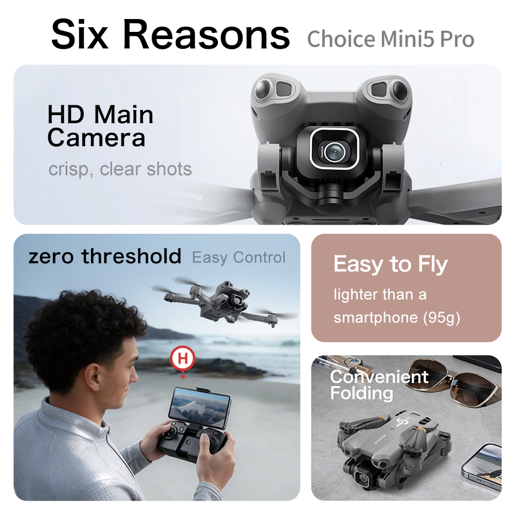 Drone Mini 5 Original 8K HD Du - Drone Camera Vlog ulasan dan harga
